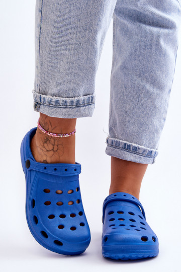 Femenino Zapatillas color azul Crocs de espuma EVA 2