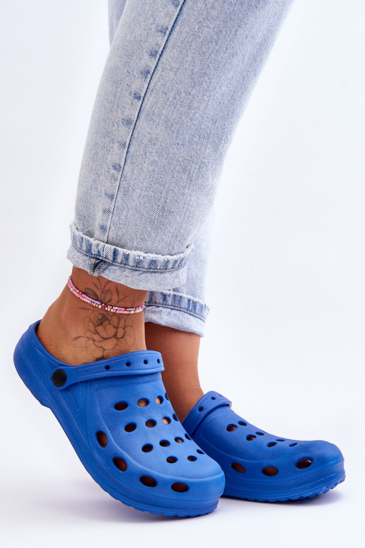 Femenino Zapatillas color azul Crocs de espuma EVA Femenino Zapatillas color azul Crocs de espuma EVA