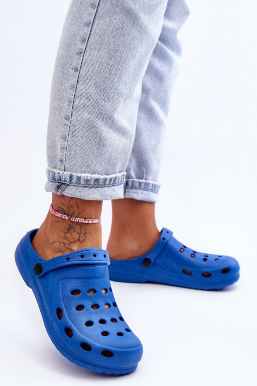Femenino Zapatillas color azul Crocs de espuma EVA Femenino Zapatillas color azul Crocs de espuma EVA
