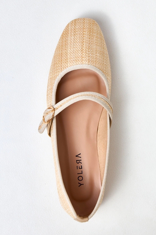 Bailarinas trenzados color arena con... Bailarinas trenzados color arena con...