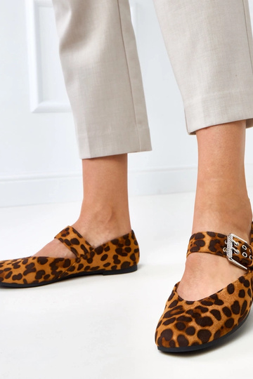 Bailarinas con estampado de leopardo y hebilla decorativa Damia 2