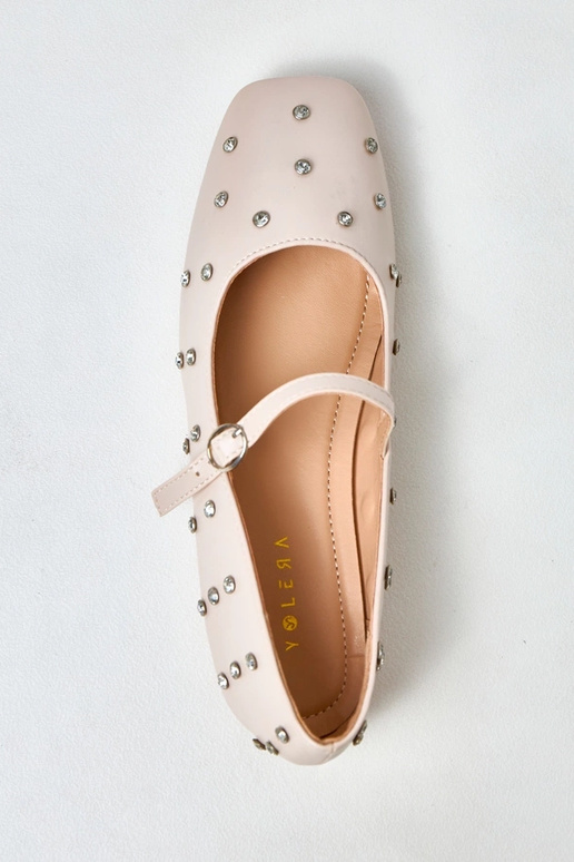 Bailarinas color arena con cristales... Bailarinas color arena con cristales...