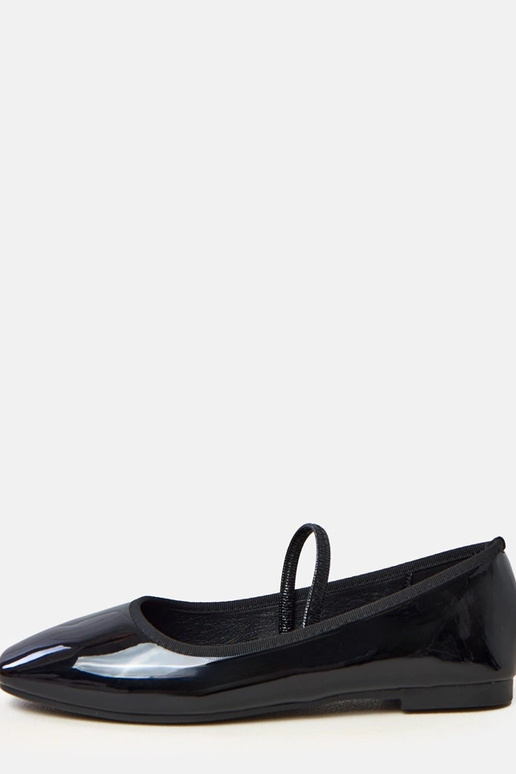 Bailarinas de charol negras con... Bailarinas de charol negras con...