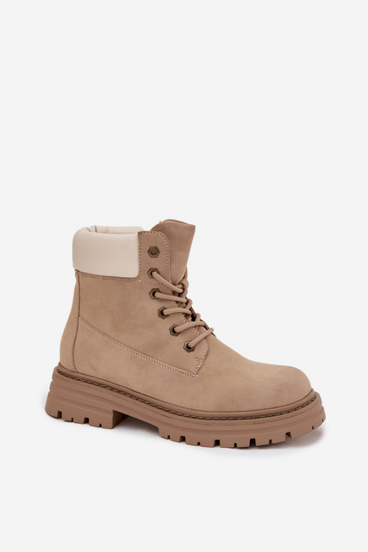 zapatos Femenino con cordones beige Norena zapatos Femenino con cordones beige Norena