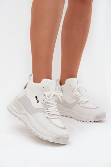 zapatillas deportivas para mujer con plataforma Big Star SS274510 color blanco 2