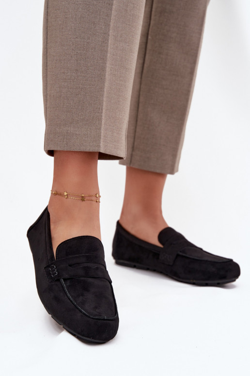Mocasines Mocasines apartamento de mujeres de color negro Roseline