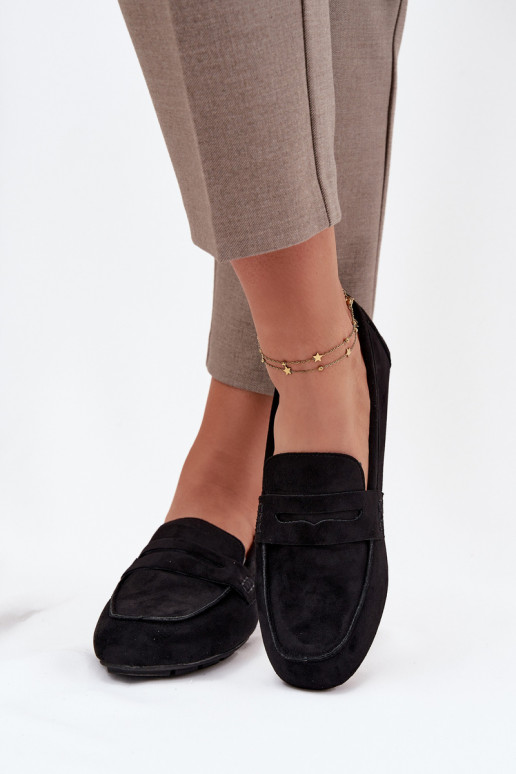 Mocasines Mocasines apartamento de mujeres de color negro Roseline