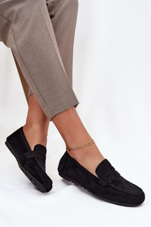 Mocasines Mocasines apartamento de mujeres de color negro Roseline