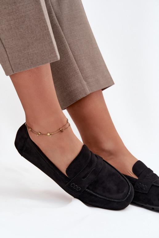 Mocasines Mocasines apartamento de mujeres de color negro Roseline