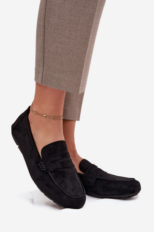 Mocasines Mocasines apartamento de mujeres de color negro Roseline