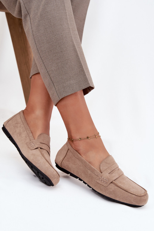 Mocasines Mocasines apartamento de mujeres beige Roseline