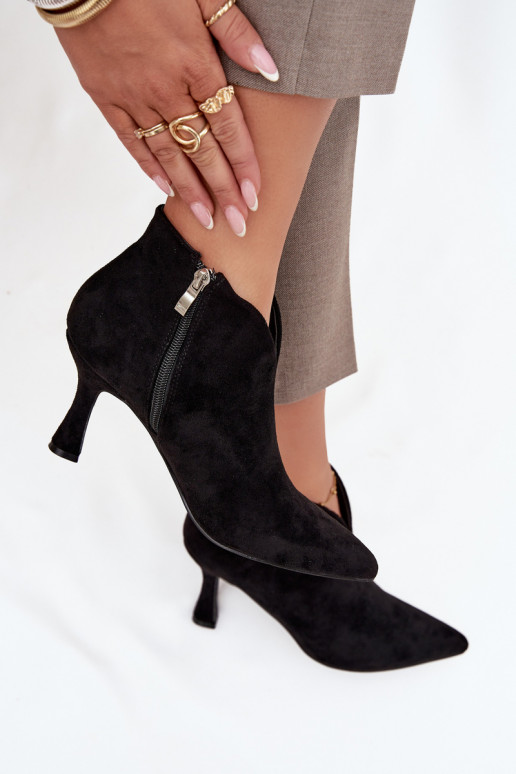 zapatos de tacón bajo para mujer con tacones finos de gamuza ecológicaoAe de color negro Jolivra zapatos de tacón bajo para mujer con tacones finos de gamuza ecológicaoAe de color negro Jolivra