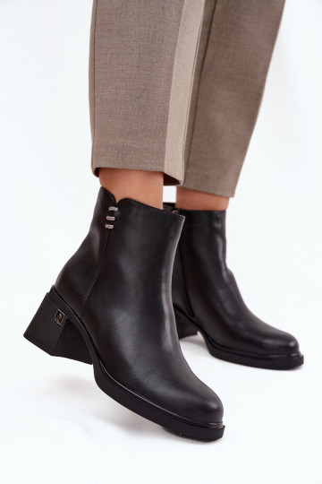 Piel calentamiento Botas de mujer reloj Vinceza 91159 de color negro 2