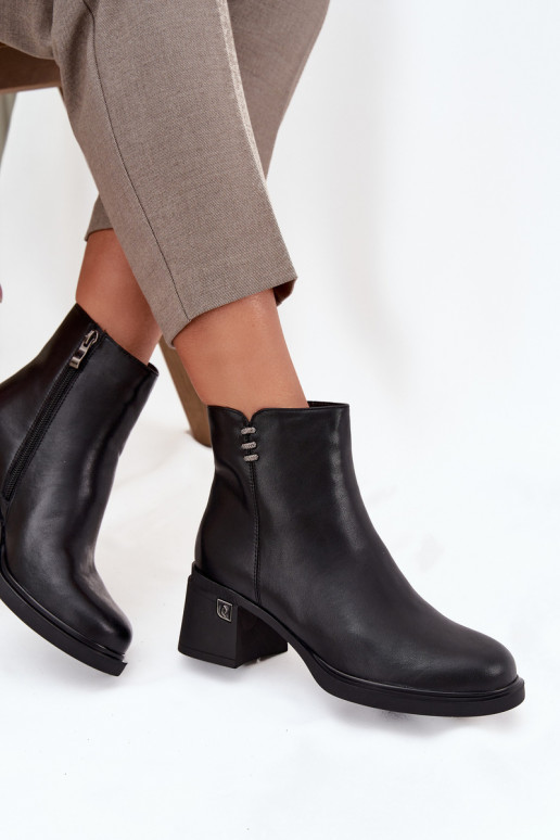 Piel calentamiento Botas de mujer reloj Vinceza 91159 de color negro Piel calentamiento Botas de mujer reloj Vinceza 91159 de color negro