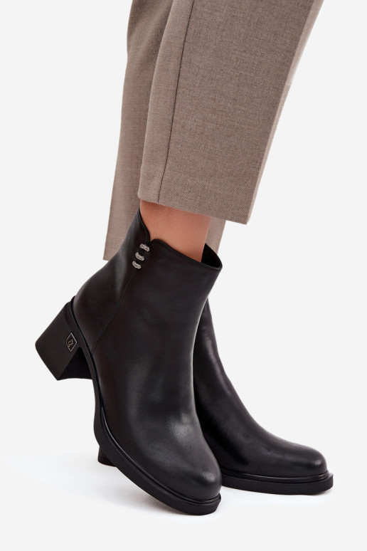 Piel calentamiento Botas de mujer reloj Vinceza 91159 de color negro Piel calentamiento Botas de mujer reloj Vinceza 91159 de color negro