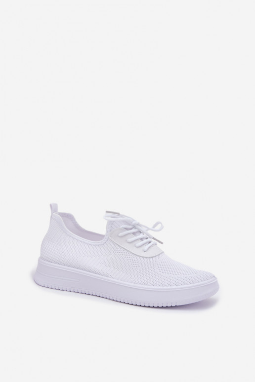 Un modelo convincente zapatillas con una plataforma Femenino el color blanco Kalyra  Un modelo convincente zapatillas con una plataforma Femenino el color blanco Kalyra