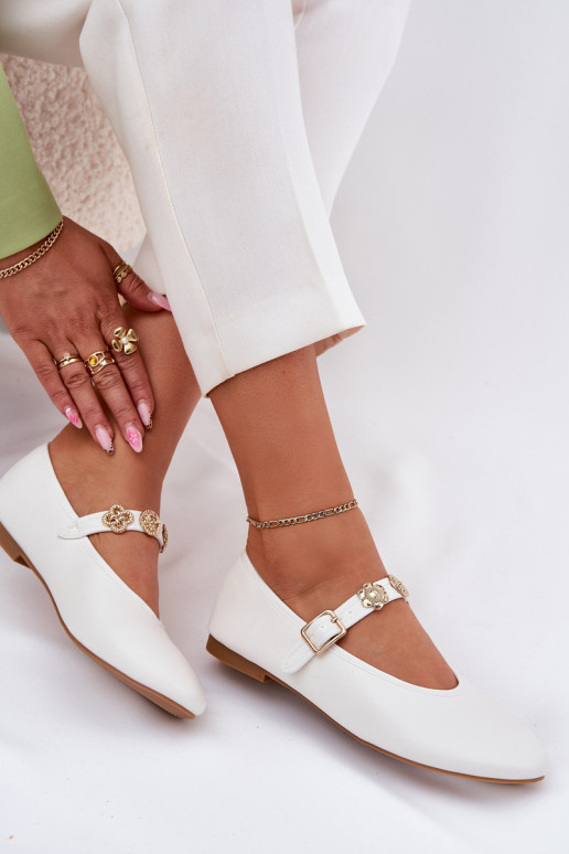 bailarinas Femenino con correas I color doradomi Przypinkami el color blanco Firicene bailarinas Femenino con correas I color doradomi Przypinkami el color blanco Firicene