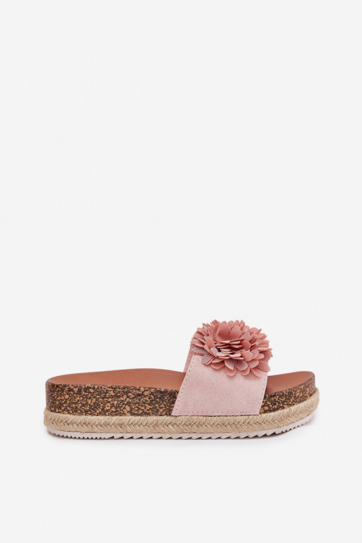 zapatillas de mujer con una plataforma Con decoracionesi con motivos floraleskami color rosa Tessara zapatillas de mujer con una plataforma Con decoracionesi con motivos floraleskami color rosa Tessara