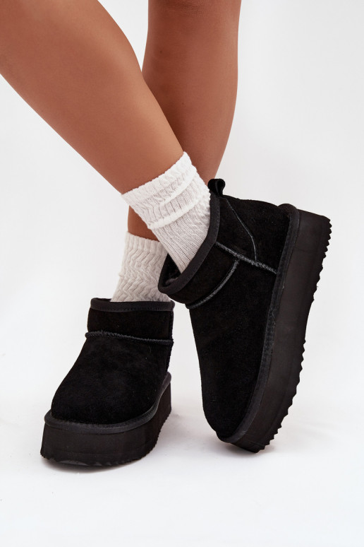 de gamuza Botas de nieve Femenino con una plataforma Vinceza 97962 de color negro de gamuza Botas de nieve Femenino con una plataforma Vinceza 97962 de color negro