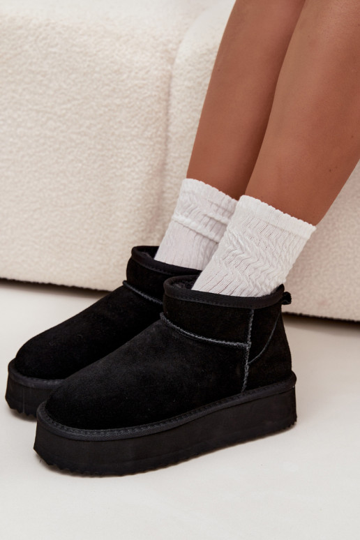 de gamuza Botas de nieve Femenino con una plataforma Vinceza 97962 de color negro de gamuza Botas de nieve Femenino con una plataforma Vinceza 97962 de color negro