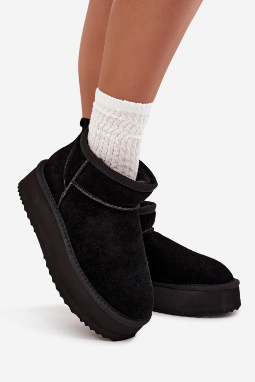 de gamuza Botas de nieve Femenino con una plataforma Vinceza 97962 de color negro de gamuza Botas de nieve Femenino con una plataforma Vinceza 97962 de color negro