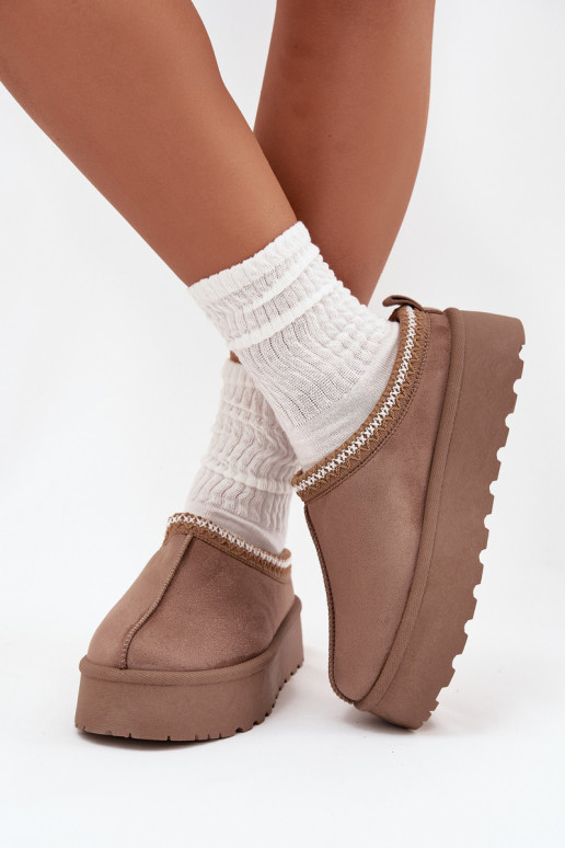 Bajo Botas de nieve FemeninoHaftem con una plataforma beige Activadorirya