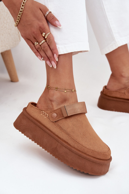 Botas de nieve Femenino con una plataformacon cierre adhesivoem color marrón Jorielle