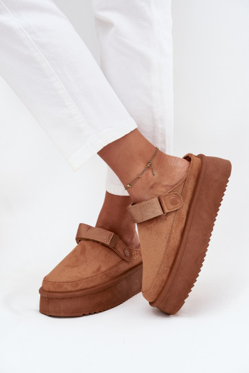 Botas de nieve Femenino con una plataformacon cierre adhesivoem color marrón Jorielle 2