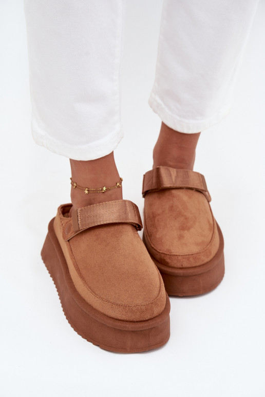 Botas de nieve Femenino con una plataformacon cierre adhesivoem color marrón Jorielle