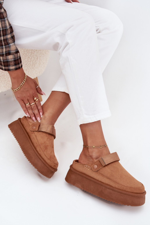 Botas de nieve Femenino con una plataformacon cierre adhesivoem color marrón Jorielle