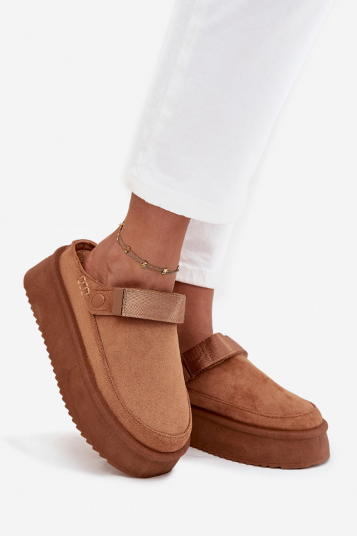 Botas de nieve Femenino con una plataformacon cierre adhesivoem color marrón Jorielle