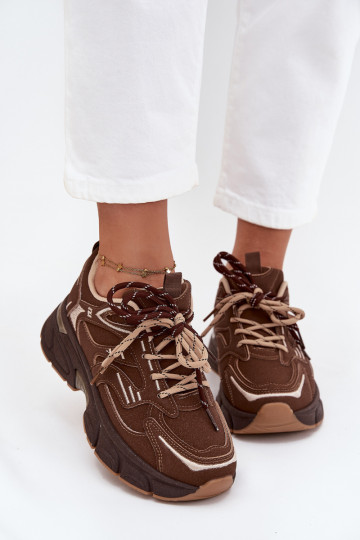 zapatillas Zapatillas modelo zapatos. FemeninoPodAójnym atándosem CzekoladoAe Annelie