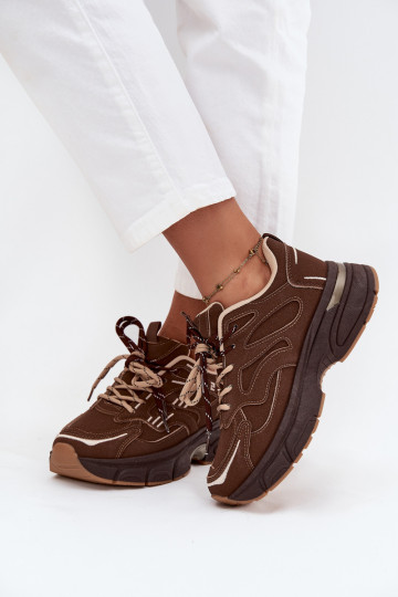 zapatillas Zapatillas modelo zapatos. FemeninoPodAójnym atándosem CzekoladoAe Annelie 2