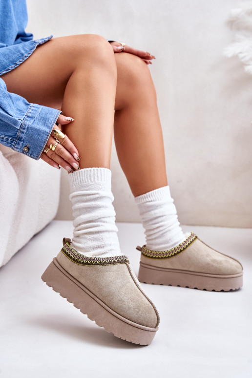 Botas de nieve Femenino con una plataforma calentamiento con pelo dentro color verde Remenia Botas de nieve Femenino con una plataforma calentamiento con pelo dentro color verde Remenia