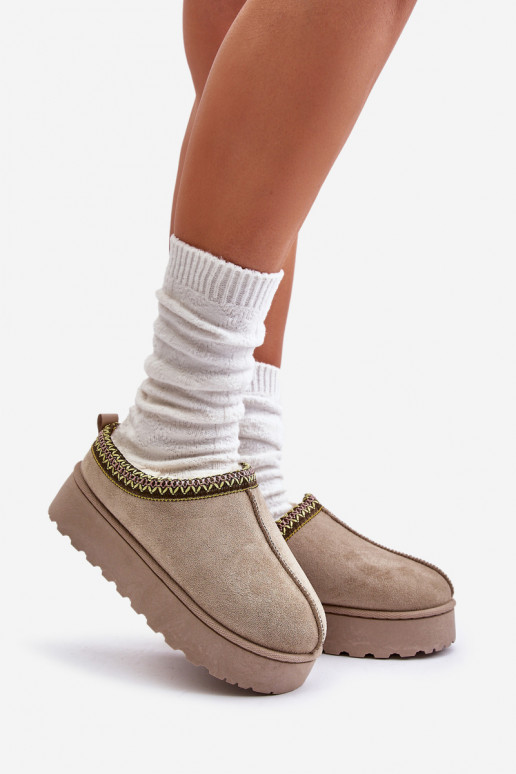 Botas de nieve Femenino con una plataforma calentamiento con pelo dentro color verde Remenia Botas de nieve Femenino con una plataforma calentamiento con pelo dentro color verde Remenia