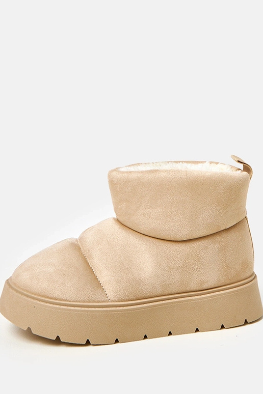 Botas de nieve acolchadas color arena... Botas de nieve acolchadas color arena...