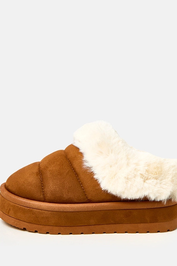 Botas de nieve cortas acolchadas con piel Almeida en color marrón