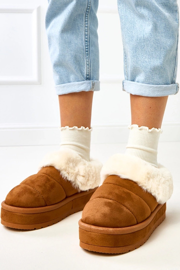 Botas de nieve cortas acolchadas con piel Almeida en color marrón 2