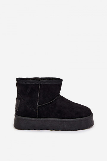 Botas de nieve infantiles acolchadas con piel interior SS374018 en color negro 2