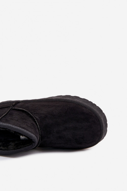 Botas de nieve Infantil calentamiento con pelo dentro SS374018 de color negro