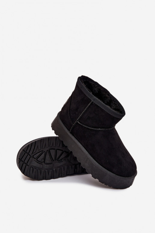 Botas de nieve Infantil calentamiento con pelo dentro SS374018 de color negro