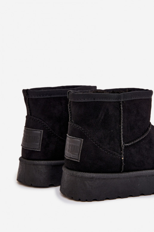 Botas de nieve Infantil calentamiento con pelo dentro SS374018 de color negro