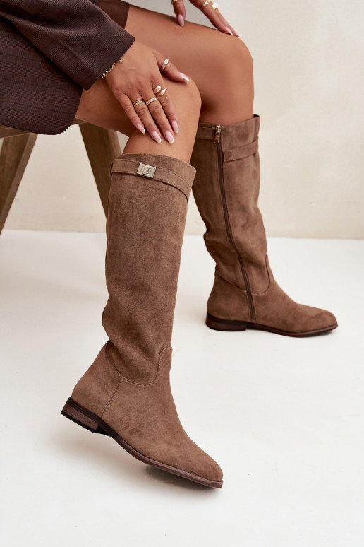 calentamiento botas de mujer con tacones anchos con correas I color platam Detalem beige Geraline calentamiento botas de mujer con tacones anchos con correas I color platam Detalem beige Geraline