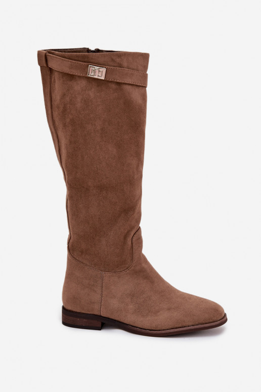 calentamiento botas de mujer con tacones anchos con correas I color platam Detalem beige Geraline calentamiento botas de mujer con tacones anchos con correas I color platam Detalem beige Geraline