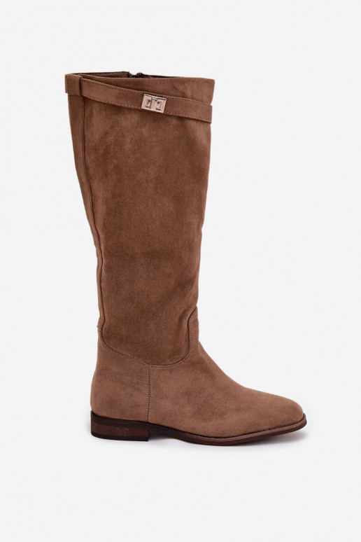 calentamiento botas de mujer con tacones anchos con correas I color platam Detalem beige Geraline calentamiento botas de mujer con tacones anchos con correas I color platam Detalem beige Geraline