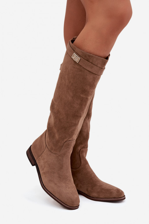 calentamiento botas de mujer con tacones anchos con correas I color platam Detalem beige Geraline calentamiento botas de mujer con tacones anchos con correas I color platam Detalem beige Geraline