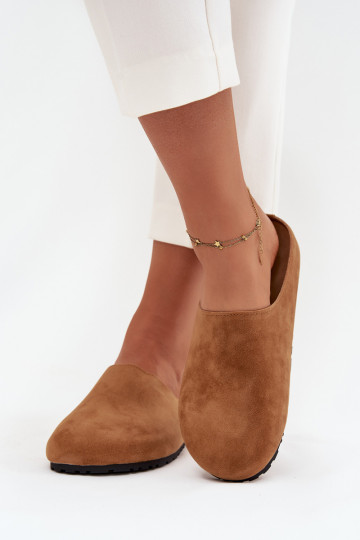 Zapatillas Zuecos Femenino con una plataforma color marrón Sylviane 2