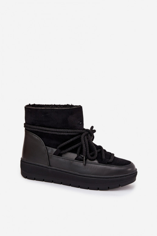 Botas de nieve Femenino con detalles elegantes de color negro Rebekah