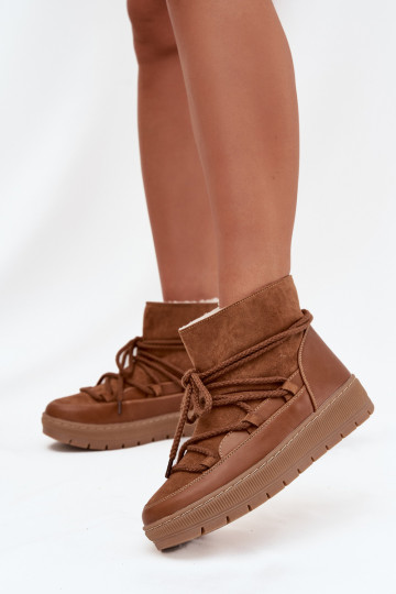 Botas de nieve Femenino con detalles elegantes color marrón Rebekah 2