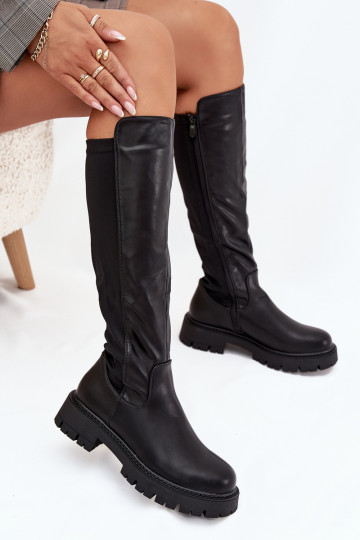 calentamiento botas de mujer Al castillo de color negro Harlina